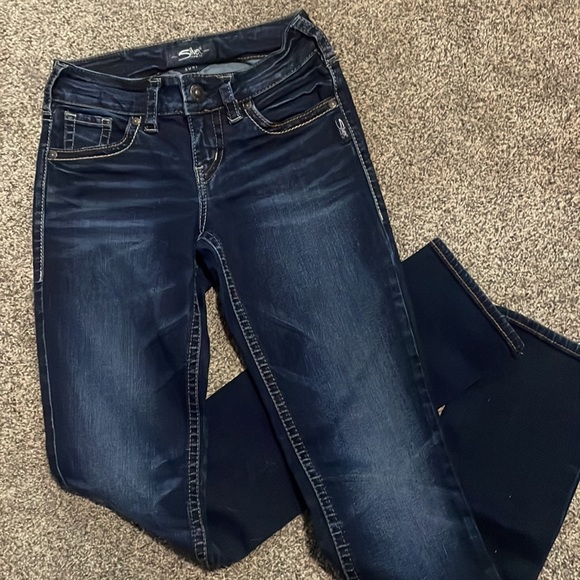 Silver Suki Mid Rise Straight - Picture 3 of 5